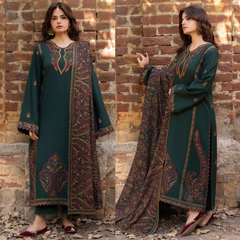 Izel - Winter 3PC Dhanak Embroidered Suit - Sw1503