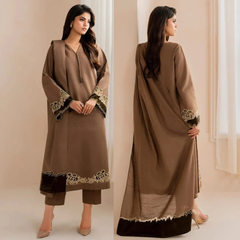 Baroque - Winter 3PC Dhanak Embroidered Suit - Sw1504