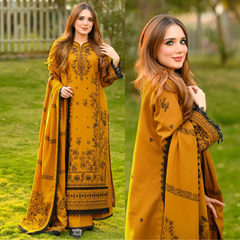 Libass -Winter 3PC Dhanak Embroidered Suit - Sw1505