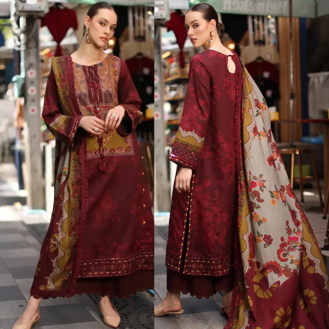 Charizma - Winter 3PC Karandi Digital Print Dress - Sw1524