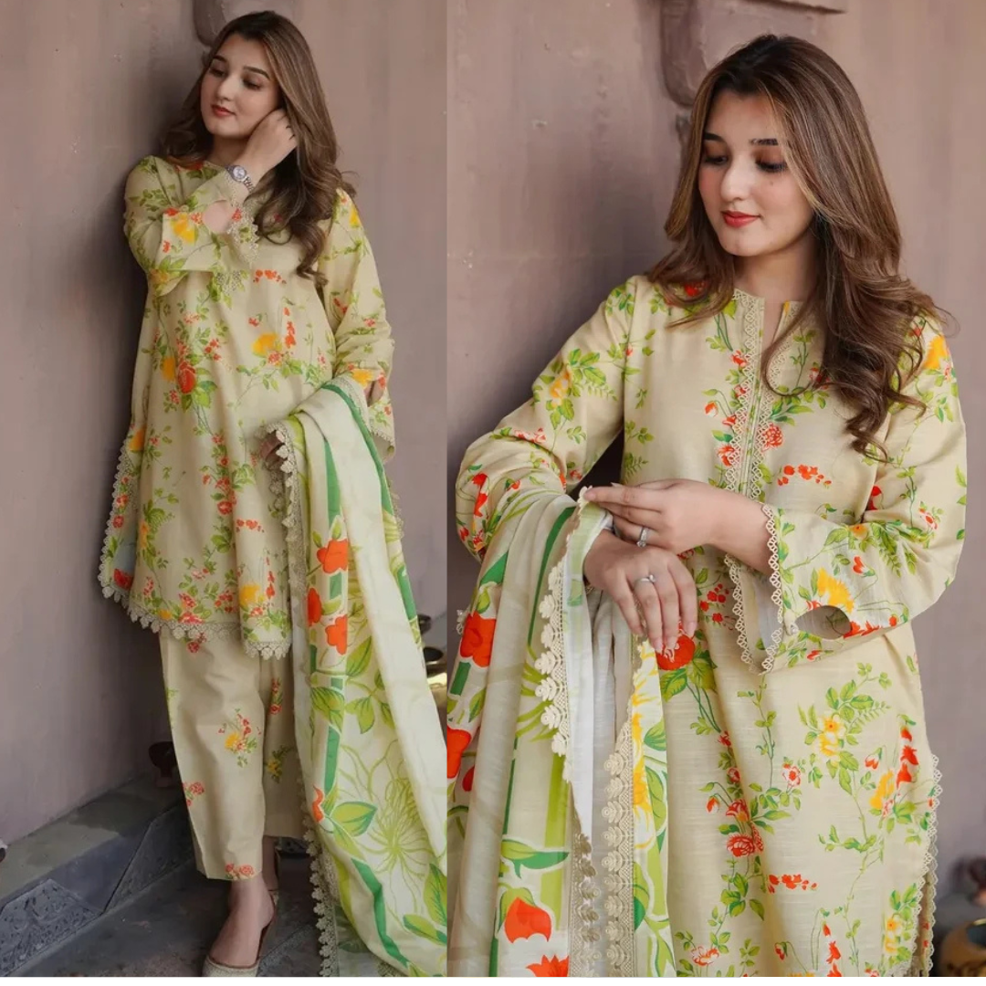 Charizma - Winter 3PC Karandi Digital Print Dress - Sw1525