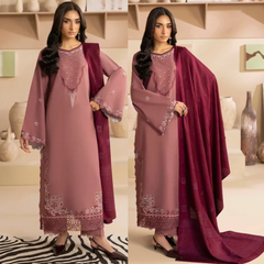 Izel - Winter 3PC Dhanak Embroidered Suit - Sw1528