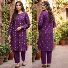 Urge_ Winter 2PC Linen Embroidered Suit - Sw1535