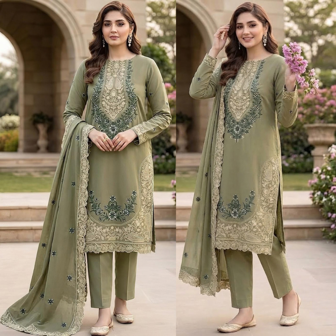 Maria B - Winter Dhanak 3-Piece Suit - Sw1545