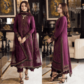 Swagiwear Asim Jofa, unstitched 3 piece lawn sequence embroidered suit - 