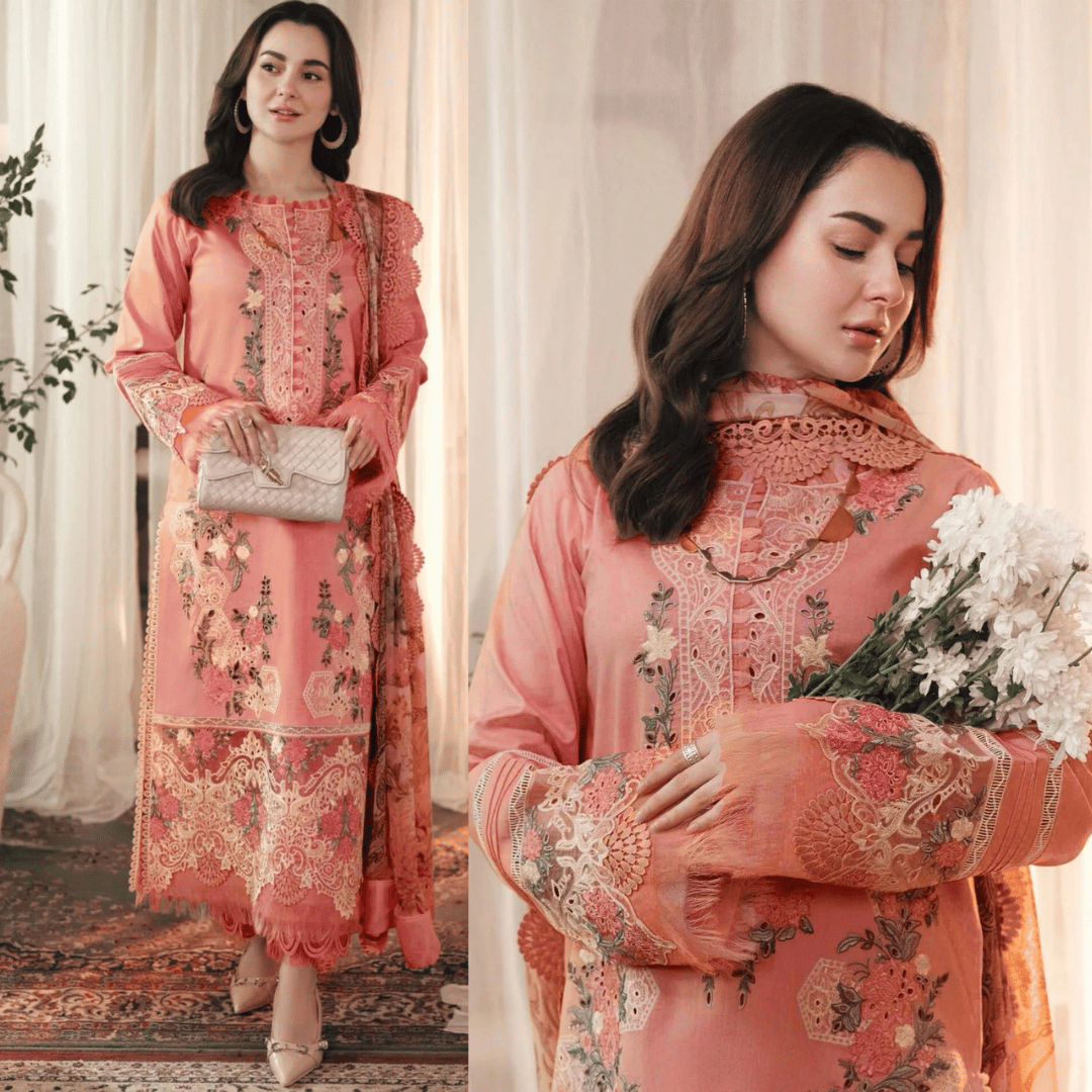 Swagiwear Zara Shahjahan - 3-PC ChickenKari EMBROIDERED SUIT - 
