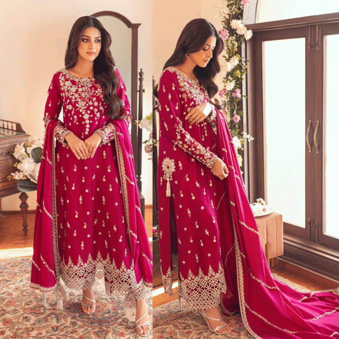 Swagiwear SUNNiA MANAHiL - 3pc Heavy Embroidered Lawn Stuff - 