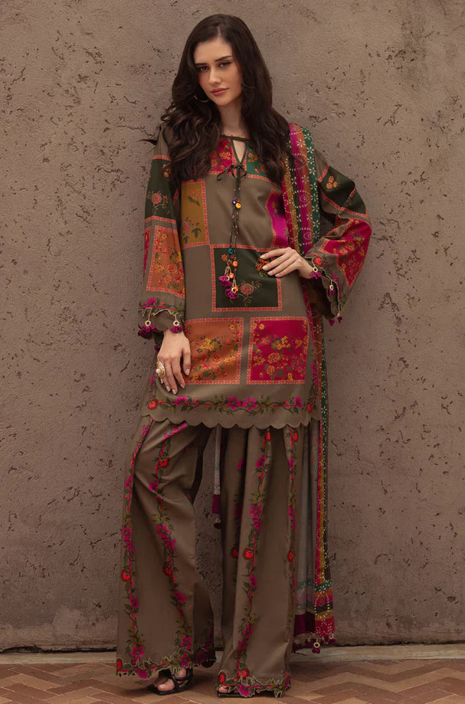 Swagiwear Charizma - Summer 3PC Lawn Digital Print Dress - 