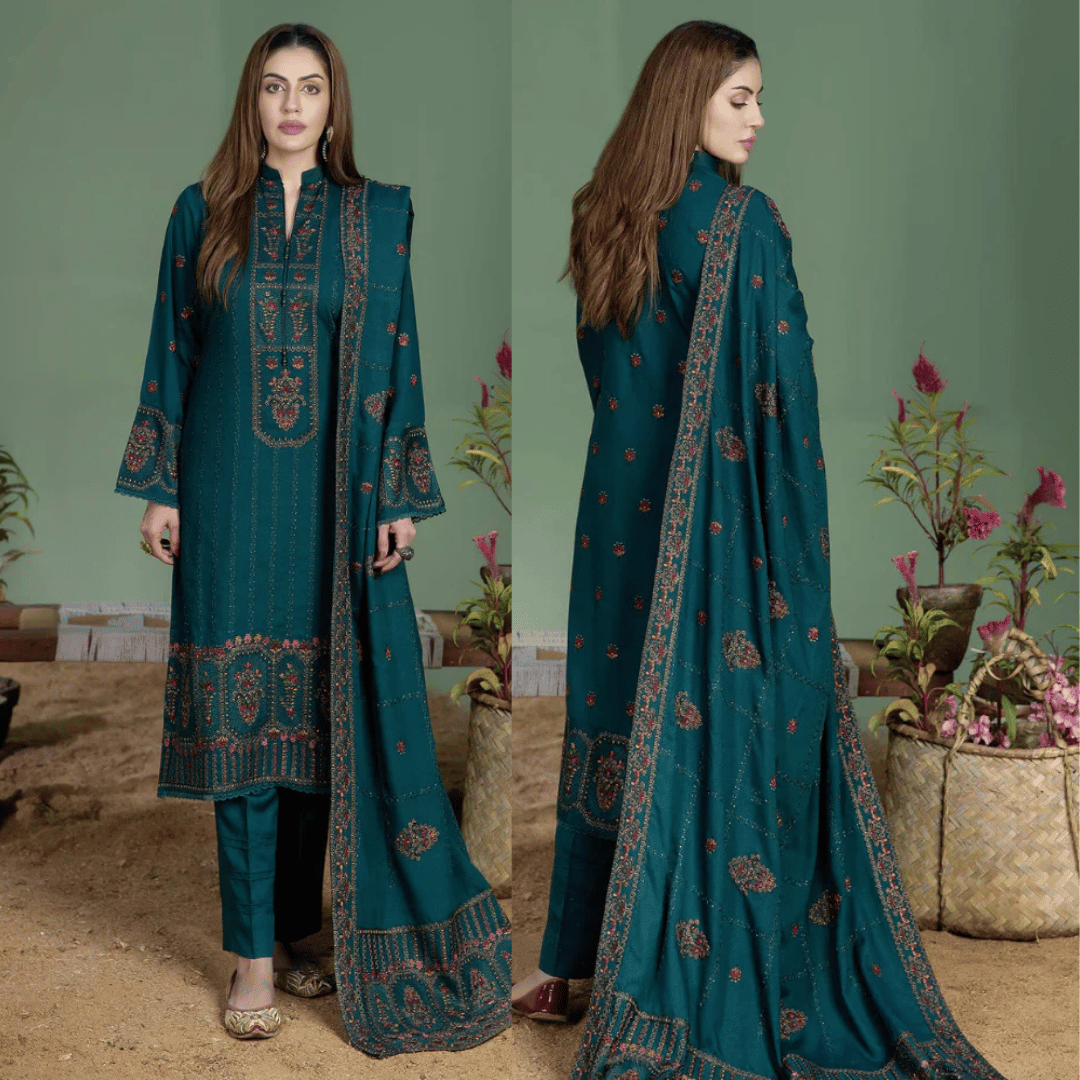 Mohagni - Summer 3PC Lawn Embroidered Suit - Sw1101