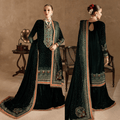 Swagiwear Ansub jahangir Embroidered Velvet 3piece suit - 