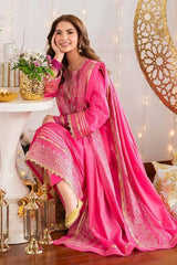 Swagiwear Nishat - 3PC Lawn Heavy Embroidered Shirt - 