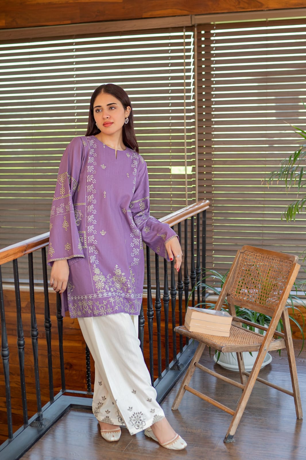 Swagiwear Lajwanti 2Pc Embroidered Lawn Suite With Fully Embroidered trouser - 