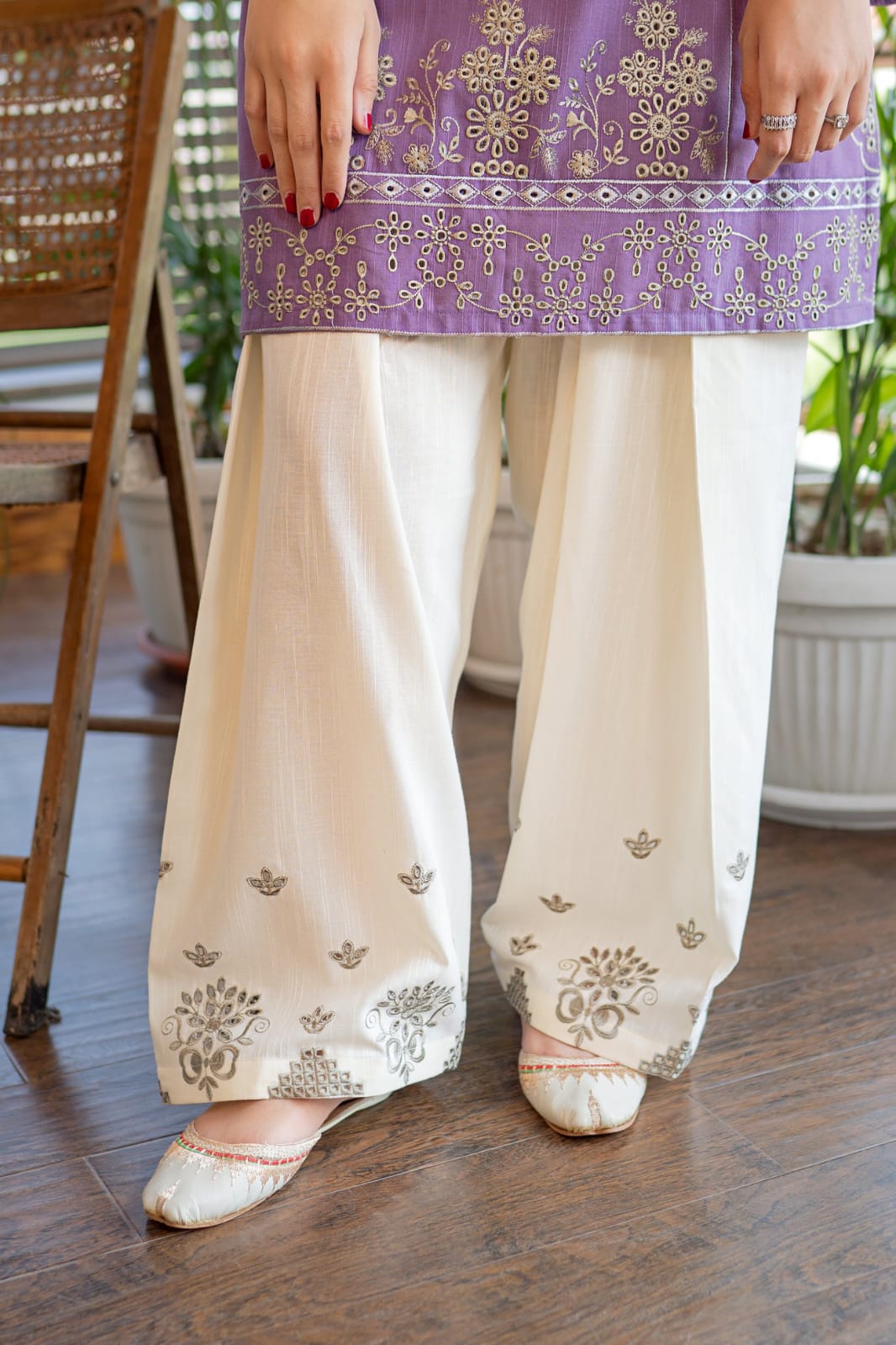 Swagiwear Lajwanti 2Pc Embroidered Lawn Suite With Fully Embroidered trouser - 