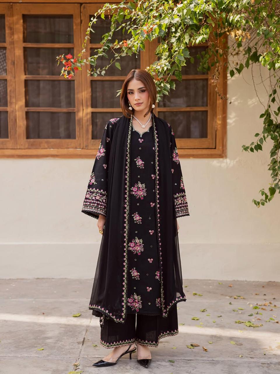 Swagiwear Zara Shahjahan - Lawn 3PC Embroidered Suit - 