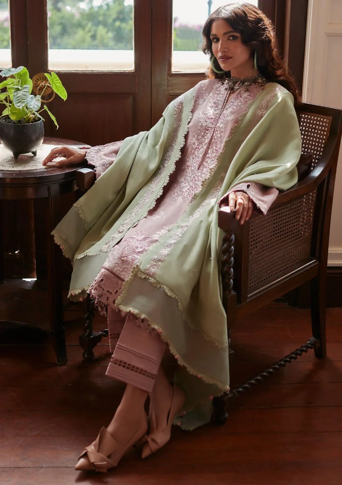 Swagiwear Zaha, unstitched 3 piece embroidered summer suit 