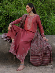 Swagiwear izel - Winter 3PC Dhanak Embroidered Suit - 