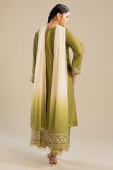 Swagiwear Zara Shahjahan - Embroidered Lawn 3pc with Embroidered Chiffon Dupatta- 