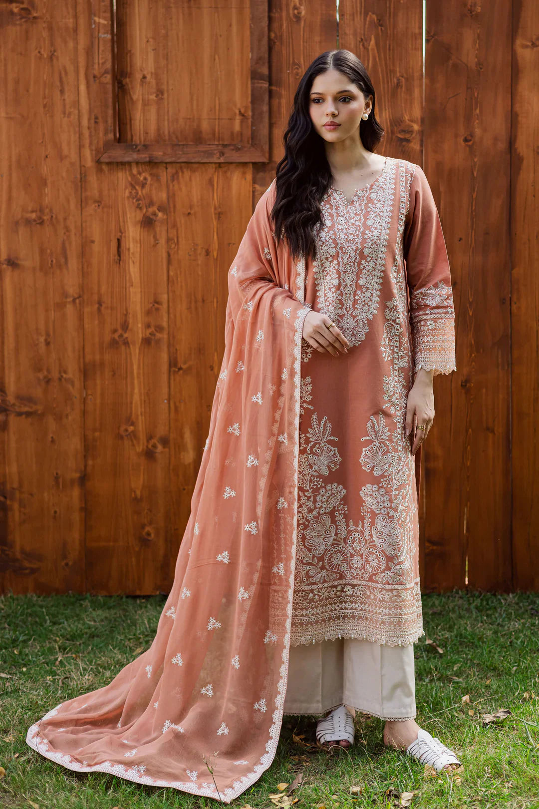 Swagiwear Batik -  Summer 3PC Lawn Embroidered Suit - 