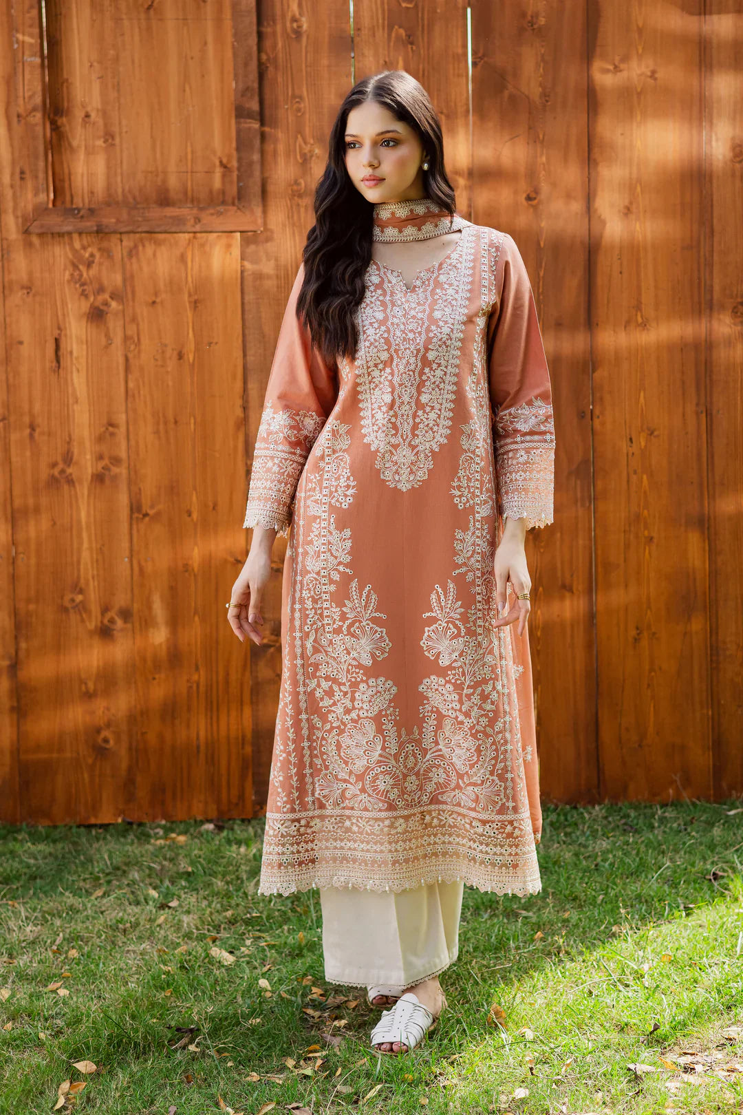 Swagiwear Batik -  Summer 3PC Lawn Embroidered Suit - 
