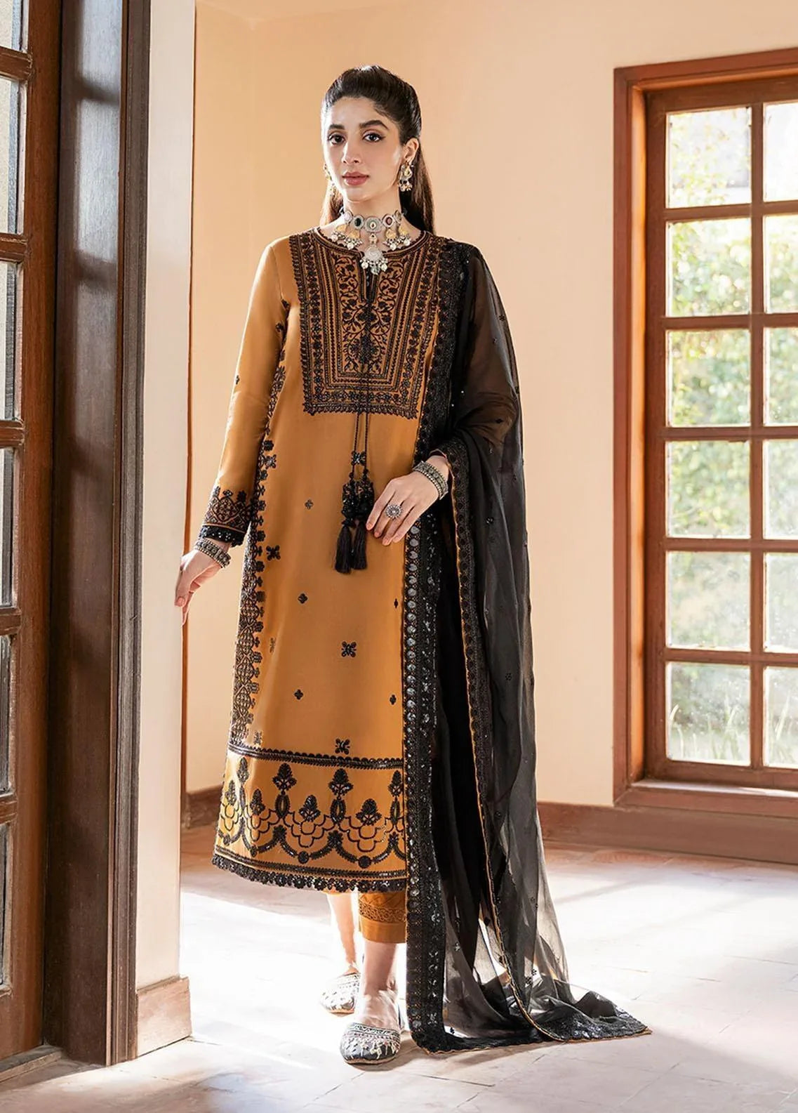 Swagiwear  Asim Jofa, unstitched 3 piece embroidered summer suit