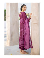 Sw535 Cross Stitch, unstitched 3 piece Lawn embroidered suit