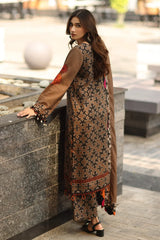Swagiwear Asim Jofa - Winter 3PC Karandi Digital Print Dress - 