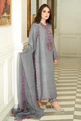 Swagiwear Summer Unstitched 3PCs Embroidered Lawn Dress With Monar Embroidered Dupatta 