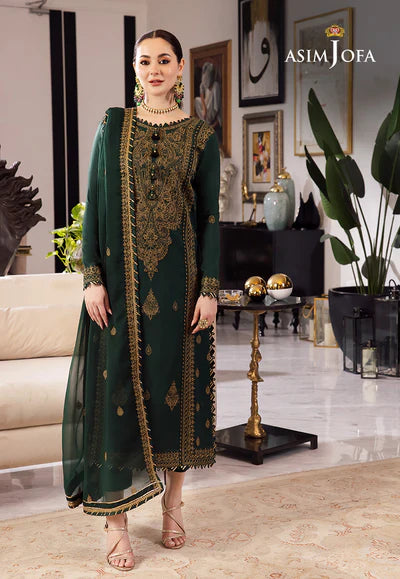 Swagiwear Asim Jofa, unstitched 3 piece embroidered Lawn summer suit 