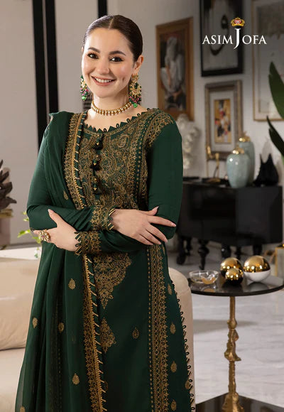 Swagiwear  Asim Jofa, unstitched 3 piece embroidered Dhnak Winter suit