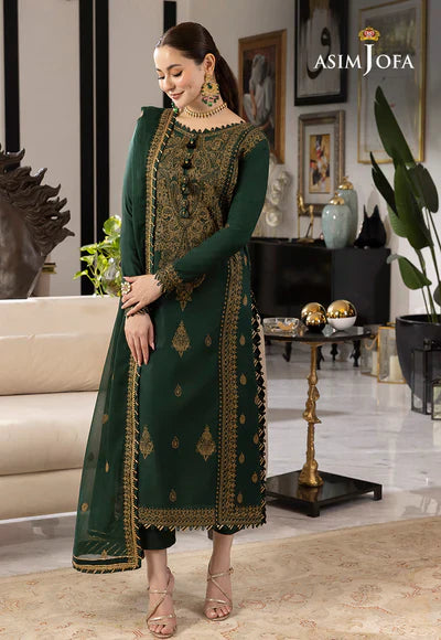 Swagiwear  Asim Jofa, unstitched 3 piece embroidered Dhnak Winter suit