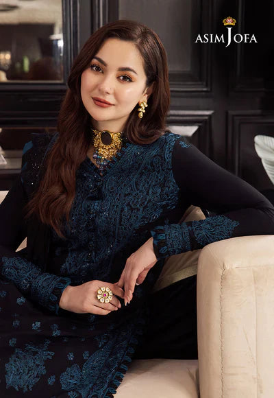 ZAB STORE  Asim Jofa, unstitched 3 piece embroidered Lawn summer suit