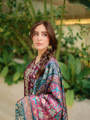Sapphire - Winter 3PC Dhanak Embroidered Suit - Sw1520