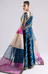 Swagiwear Maryum N Maria 3 piece kataan silk frock style embroidered suit - 