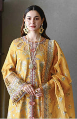 3 Piece Unstitched Heavy Embroidered Lawn Suit ( Four Sided Embroidered Organza Dupatta ) Sw927