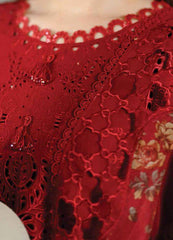 3 Piece Unstitched Heavy Embroidered Chickan Kari Lawn Suit ( Four Sided Embroidered Organza Dupatta ) Sw1001