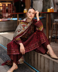 Charizma - Winter 3PC Karandi Digital Print Dress - Sw1524