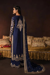 AFROZEH - Velvet (9000) embroidery suit Net Embroidered dupatta - Sw996