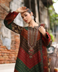 Charizma - Winter 3PC Karandi Digital Print Dress - Sw1522
