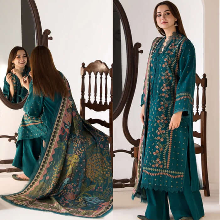 Swagiwear Sobia-Nazir - 3PC Embroidered Suit- 