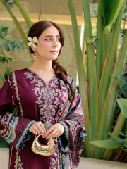 Sapphire - Winter 3PC Dhanak Embroidered Suit - Sw1520