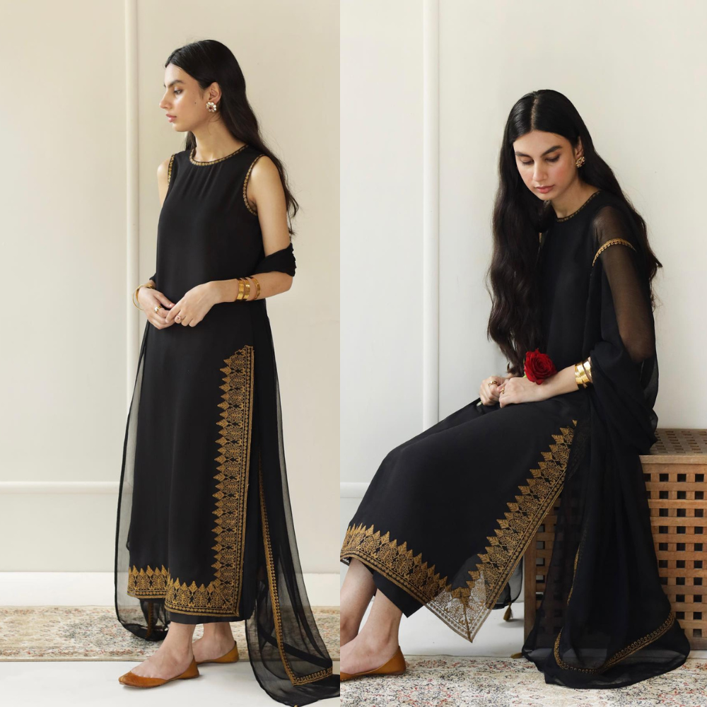 3PC Lawn Embroidered Shirt With Chiffon Embroidered Dupatta Sw708