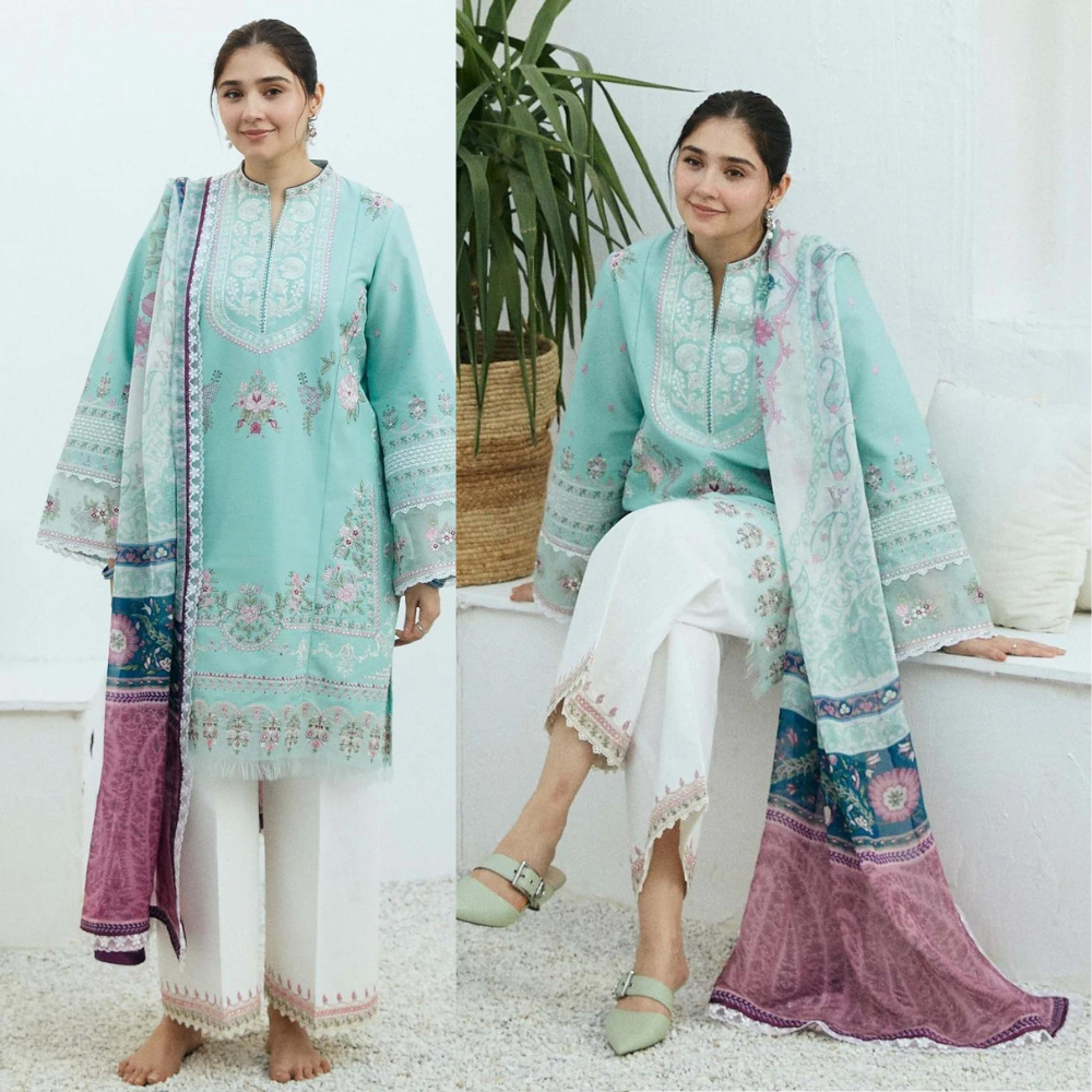 Swagiwear Zarashahjhan Embroidered Lawn Three Piece COCO 