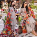 Swagiwear  Winter Unstitched 3PCs Embroidered Dhanak Dress With Diamond Monar Printed Dupatta