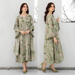 Lawn 3PC Printed Digital Printed Monar Dupatta Sw847